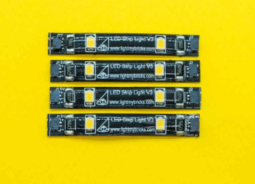 1x4 Klebestreifen mit je zwei GRÜNEN LED